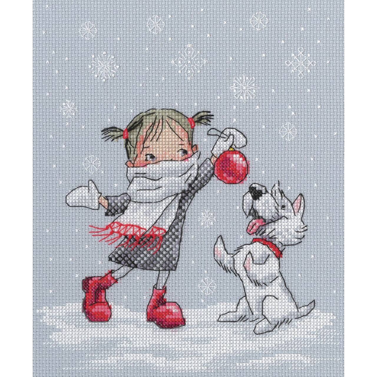 RTO Dancing With Snowflakes Cross Stitch Kit